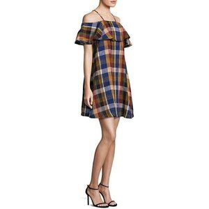 SUNO New York Dress 2 NWT Woven Plaid Multicolor Thick Knit Independent Designer